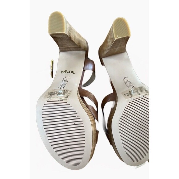 NWOT- Ralph Lauren Soffia Burnished Leather Sandal. Size 5.5 - Picture 2 of 4